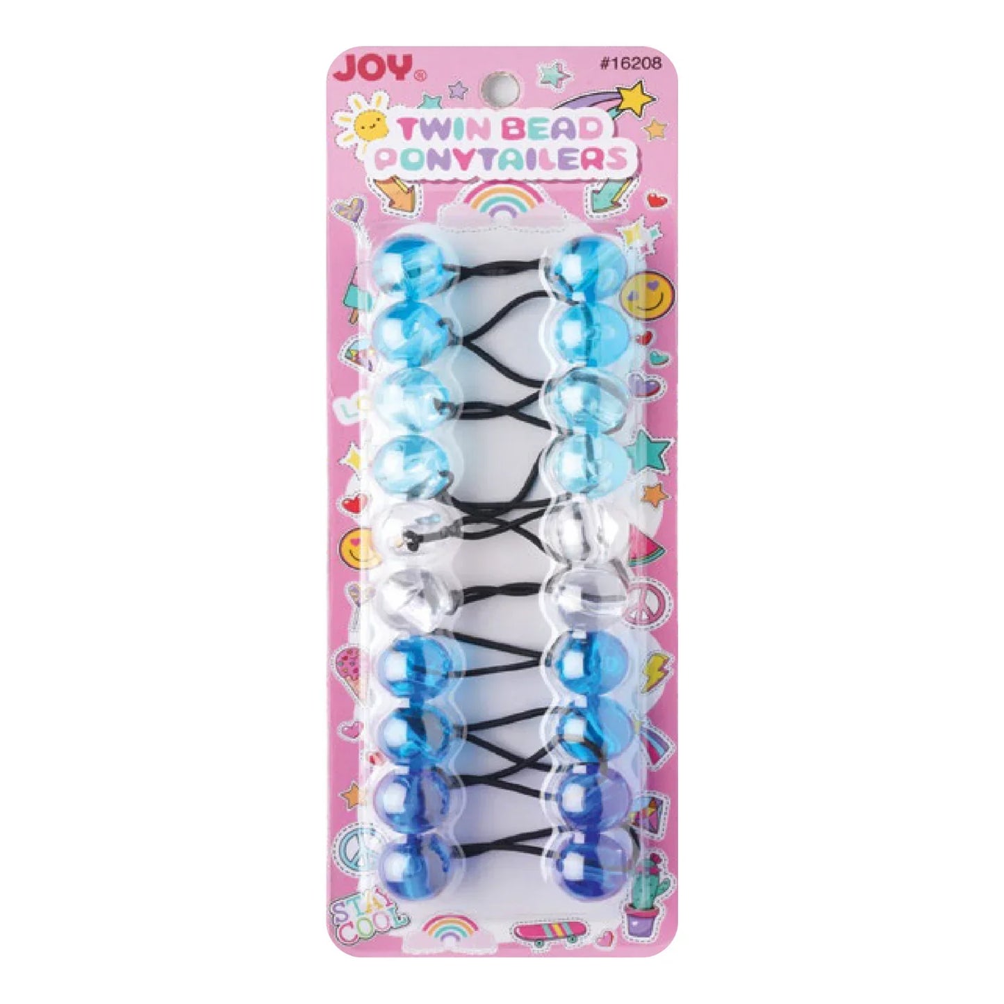 Annie Joy Twin Beads Ponytailers – Classic Colors 20mm