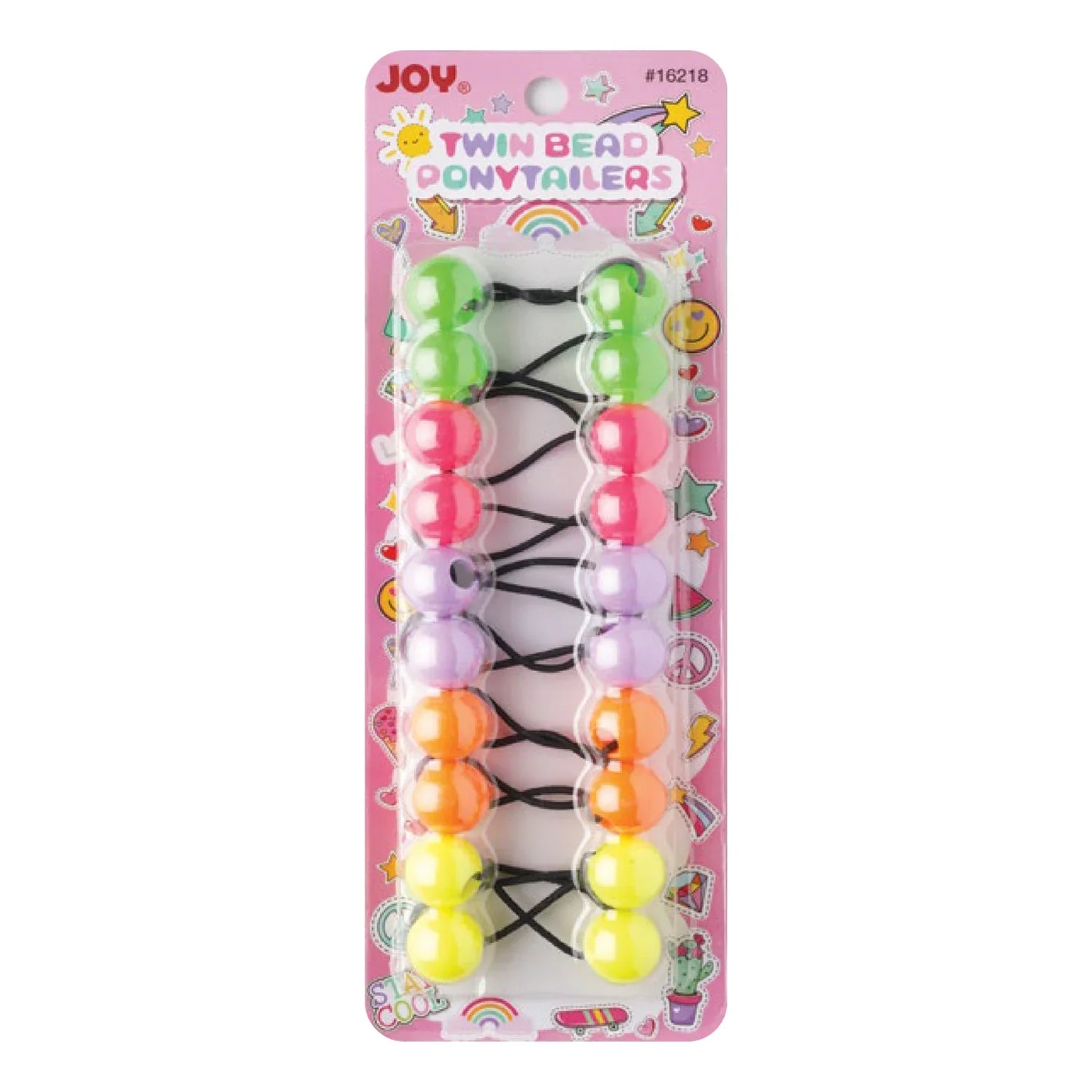Annie Joy Twin Beads Ponytailers – Classic Colors 20mm