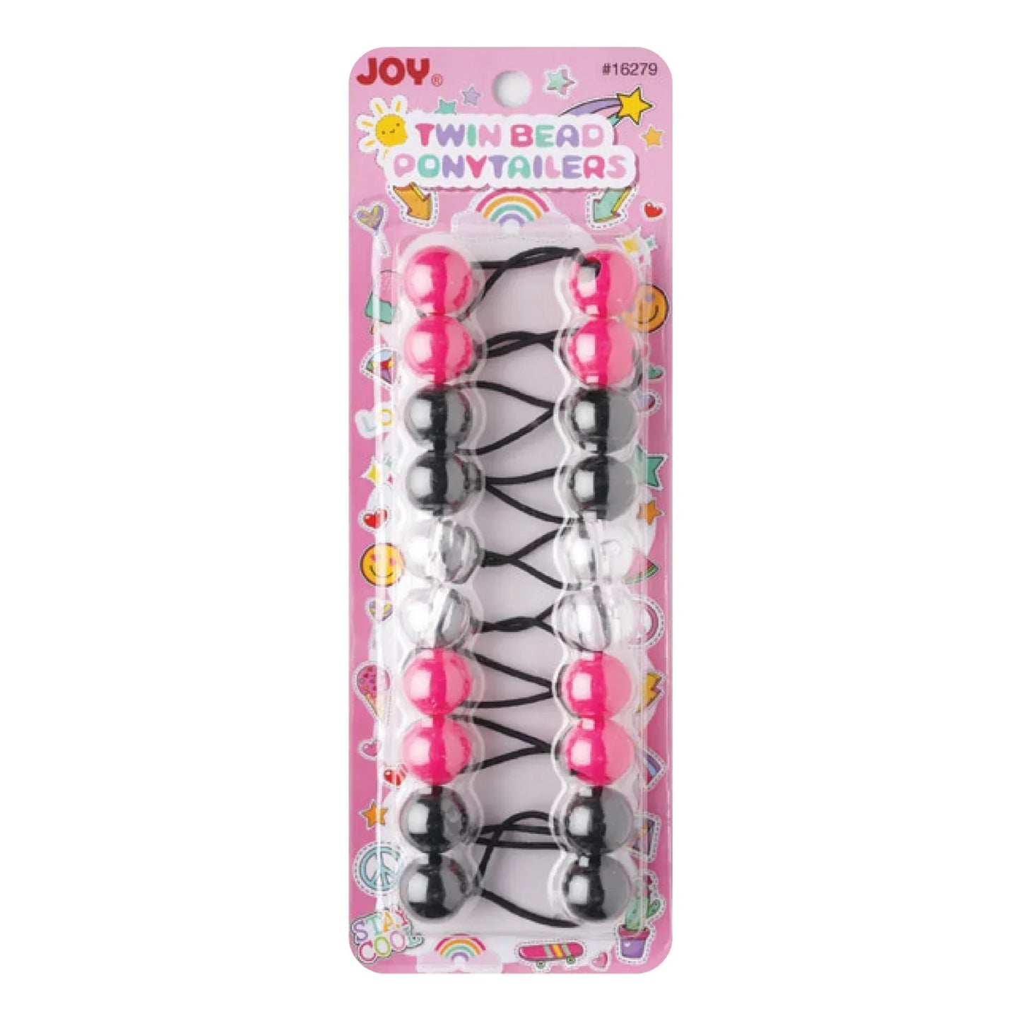 Annie Joy Twin Beads Ponytailers – Classic Colors 20mm