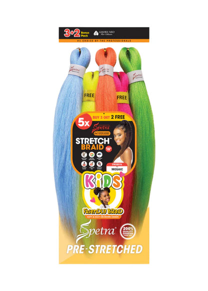 5X SPETRA KIDS BRAIDING HAIR 16"