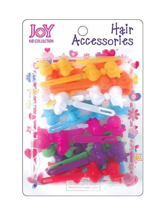 JOY HAIR BARRETTES RIBBON RAINBOW