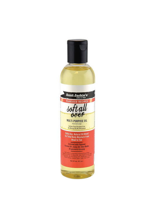AUNT JACKIES FLAXSEED SOFT ALL OVER OIL 8OZ