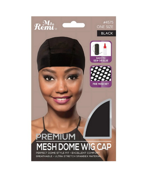 MS REMI MESH DOME WIG CAP BLACK