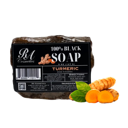 RA Cosmetics Black Soap with Turmeric 5OZ