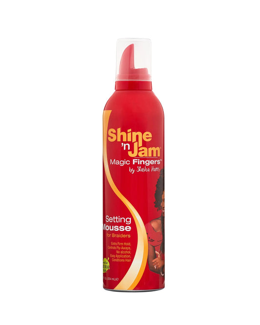 AMPRO SHINE N JAM MAGIC FINGERS BRAID MOUSSE 12 OZ