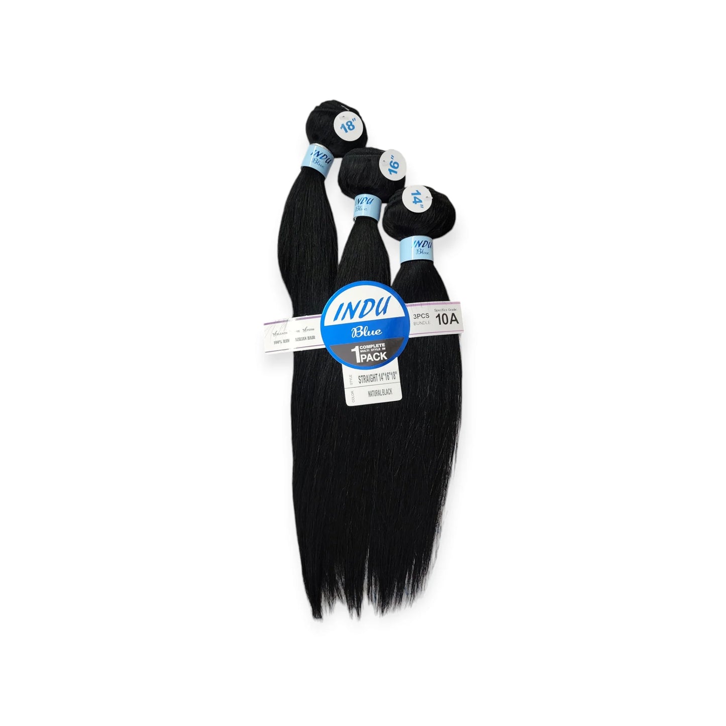 INDU BLUE HUMAN HAIR 3PC BUNDLE - STRAIGHT