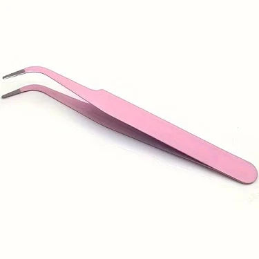 Pink Angle Tweezers
