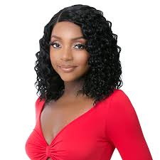 IT'S A WIG! HUMAN SYNTHETIC MIX HD LACE SUPER BOHEMIAN 16"