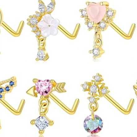 NOSE RING DANGLE L/CURVE