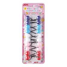 Annie Joy Twin Beads Ponytailers – Classic Colors 20mm