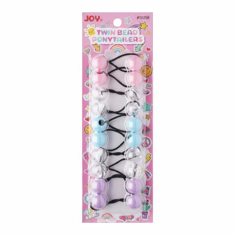 Annie Joy Twin Beads Ponytailers – Classic Colors 20mm
