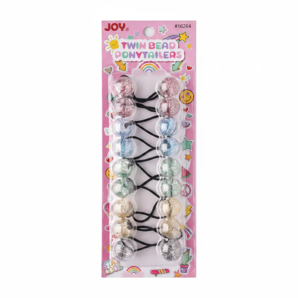 Joy Twin Beads Ponytailers – Glitter Collection 20mm