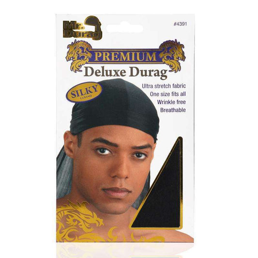 MR. DURAG PREMIUM DELUXE DURAG BLACK