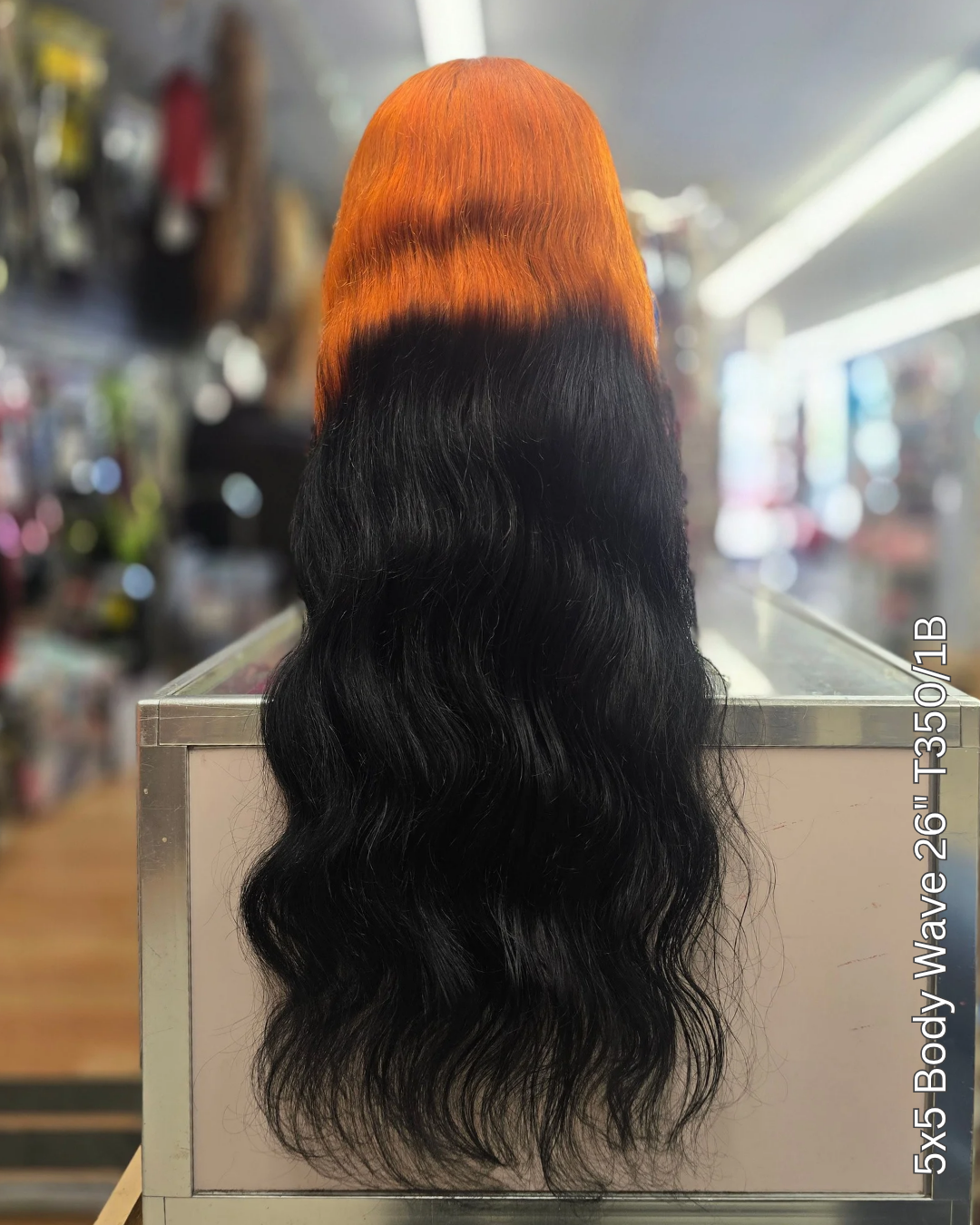 CherryTress 5x5 Human Hair Wigs- Body Wave 26" T350/1B