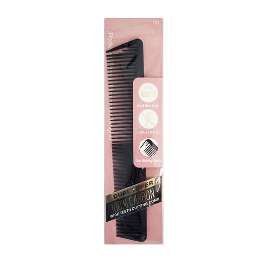 ANNIE CARBON TAPER WIDE TEETH COMB
