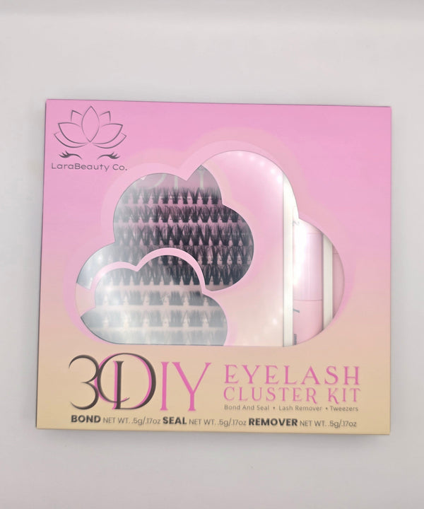 LaraBeauty Co. Cloud Pack DIY Lash Clusters Kit | Bond, Seal, Remover & Tweezers Included