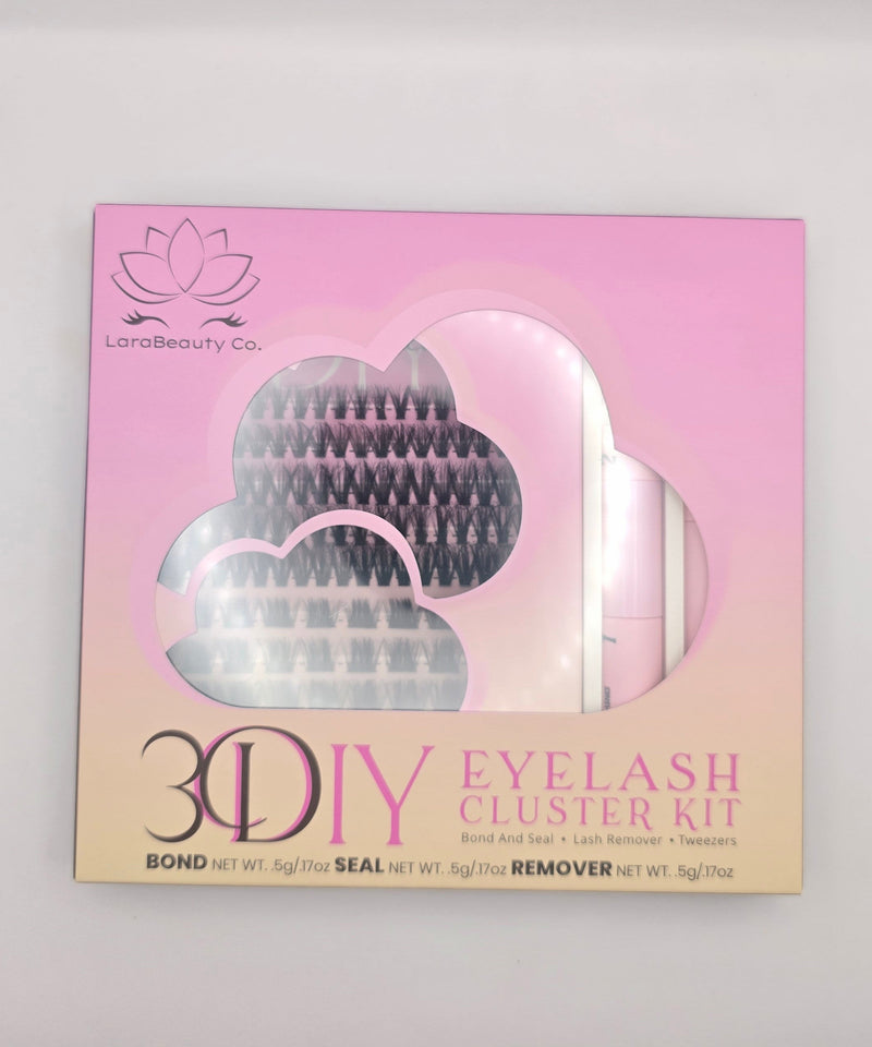 LaraBeauty Co. Cloud Pack DIY Lash Clusters Kit | Bond, Seal, Remover & Tweezers Included
