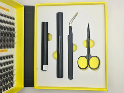 LaraBeauty Co. DIY Lash Clusters Kit |Black Box| Bond, Seal & Remover Included