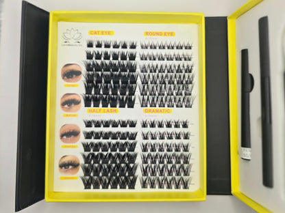 LaraBeauty Co. DIY Lash Clusters Kit |Black Box| Bond, Seal & Remover Included
