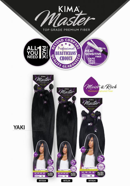 KIMA MASTER YAKI STRAIGHT EXTENSIONS 20"22"24" + 24" CLOSURE